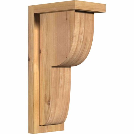 Ekena Millwork Crestline Smooth Corbel w/Backplate, Western Red Cedar, 5 1/2"W x 8"D x 16"H COR06X08X16CRE01SWR